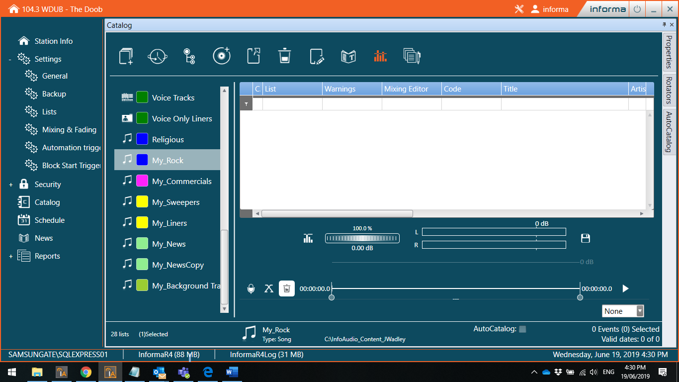 InfoAudio BackOffice - Catalog and Audio Editing